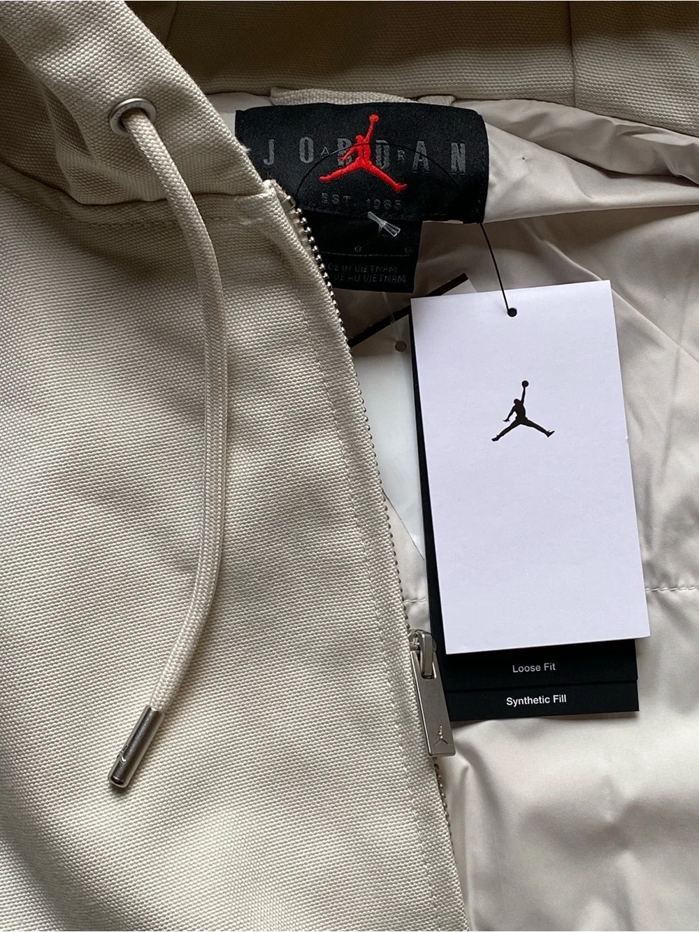 MSRP$175 (NEW) NIKE Flight Draft Jacket Light Orewood  Mens Lg - Loose Fit